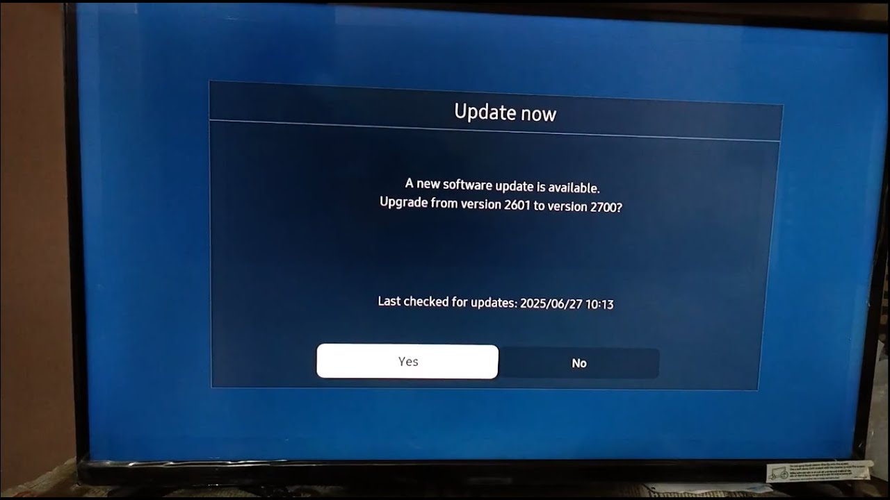 Samsung TV version 2700  Software Update – Bug Fixes & Performance Boost!
