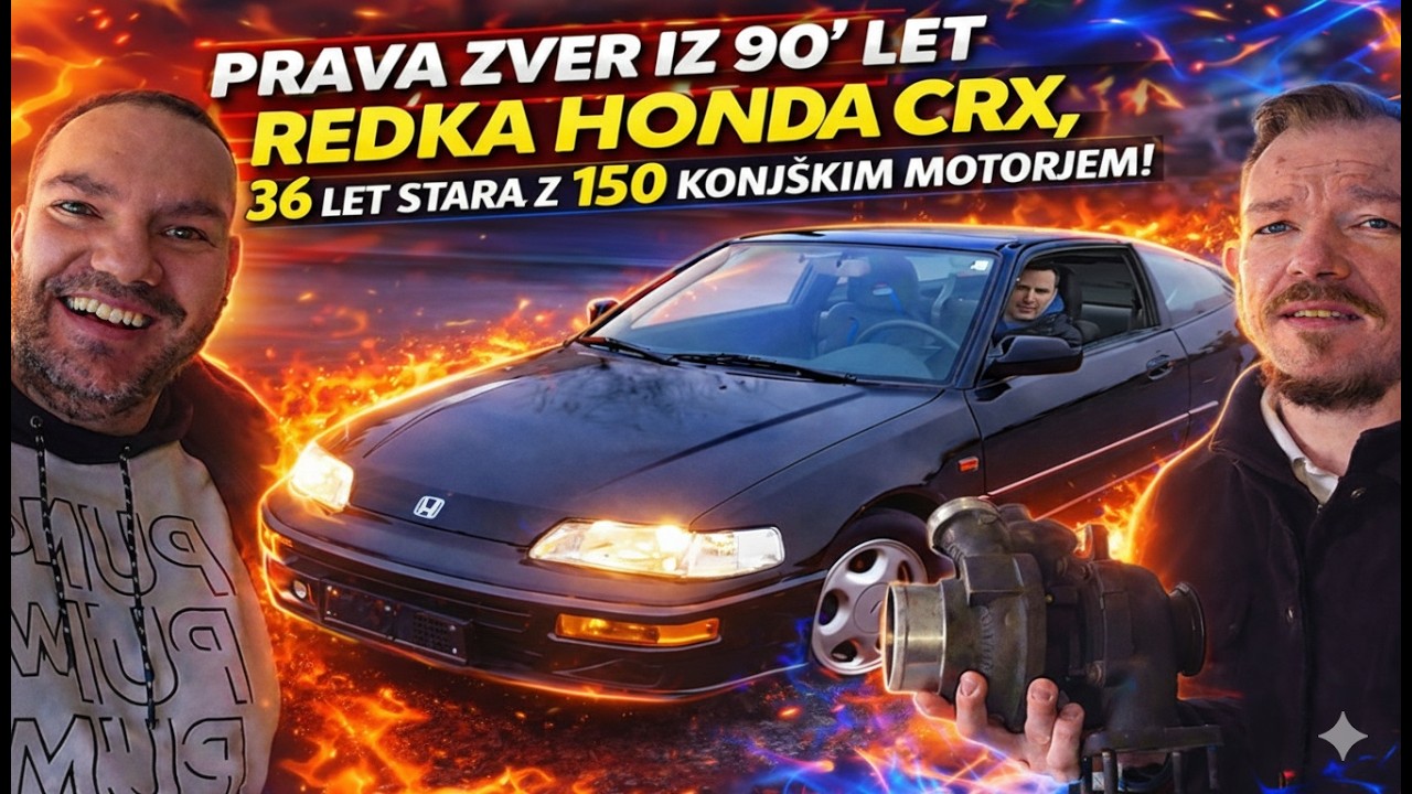 HONDA CRX (150KM) PRAVA REDKOST +  VOLVO V70 R TURBO (400KM) = STARI OLD SKUL STROJI!