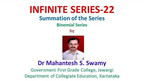 Mathematics: BSc-2: Infinite Series-22