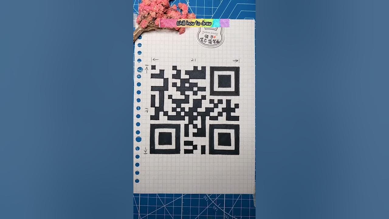 Draw a QR code #drawing #draw #painting I Chill how to draw - YouTube