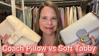 Coach Pillow Tabby vs Soft Tabby!!!  Comparison of size, what fits, mod shots, & straps:). screenshot 3