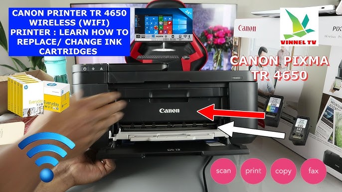Canon Pixma TR4650 WIFi Direct Setup, Wireless Setup Using Printer  Bluetooth. 