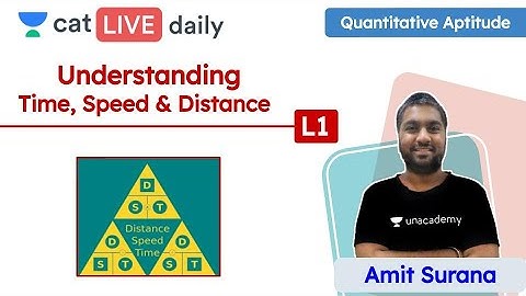 CAT: Time, Speed and Distance - L1 | Quantitative Reasoning | Unacademy CAT | Amit Surana Sir