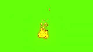 Glowing Campfire Flame Animation – 2D FX Green Screen Profile