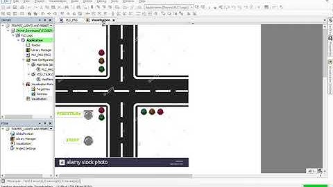 CODESYS: Traffic light with pedestrian traffic light at cross street