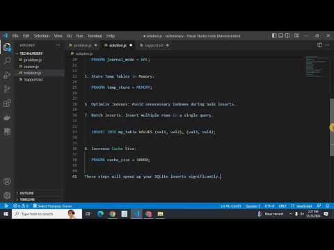 How to Improve INSERT-per-Second Performance in SQLite | Optimization Tips