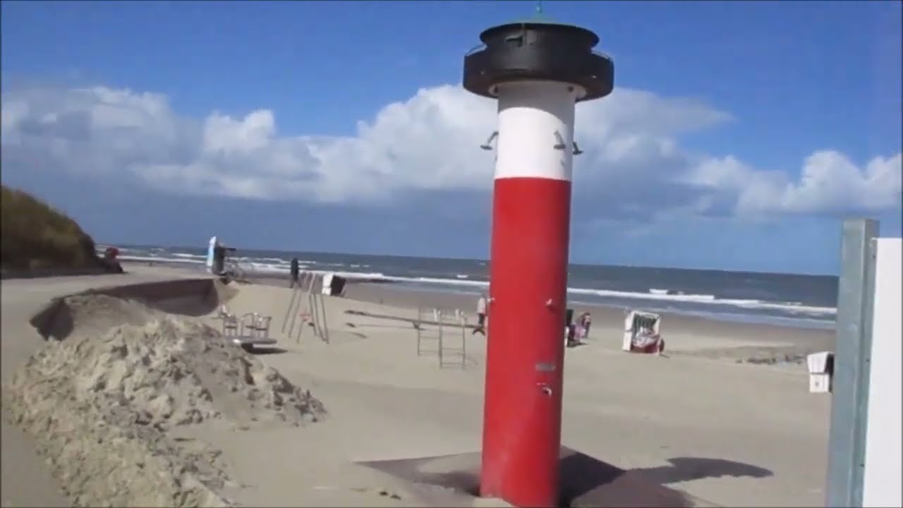 Spaziergang auf der Insel Wangerooge ab den Bahnhof durchs Dorf und am Strand