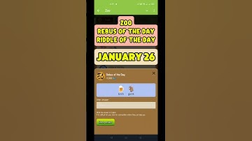 Riddle of the Day Zoo | Rebus of the Day Zoo | 26 January | Riddle of the Day | Rebus of the Day