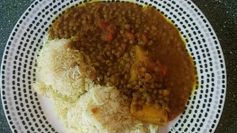 Vegan Lentil Curry & Rice#vegetarianf...  #vegetar...