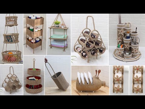 10 Space Saving Organizer ideas from Waste Material, Jute Craft Ideas