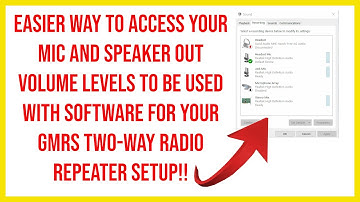 🔺 easier way access your mic/speaker out volume levels using software GMRS two-way radio repeater!🔺