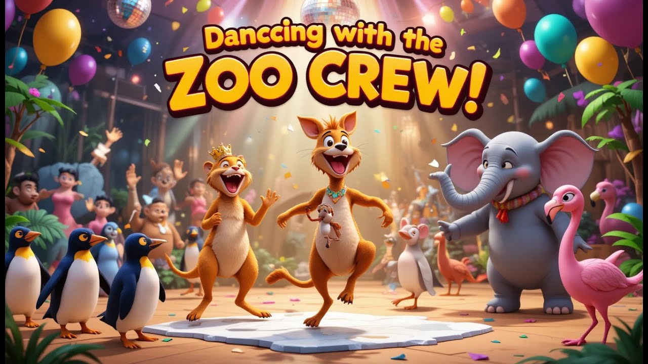 "Dancing with the Zoo Crew 🐘🦁🐧 | Fun Animal Dance Song for Kids | Whimsical 3D Animated Video"