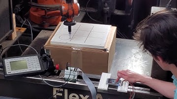 Tic Tac Toe on ABB Welding Robot (Full View)
