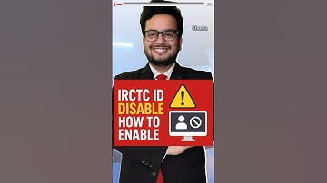 IRCTC ID Disabled? 🔴 How to Reactivate Your Account Fast (Step by Step Guide #shorts #irctcdisable