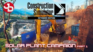 Construction Simulator | Solar Plant Campaign part 01 | Multiplayer with friends