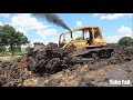 Komatsu D65P Bulldozer Pushing Mud | Dozer Pushing Grading Mud