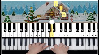 The First Noel - VERY Easy SLOW Piano Tutorial (beginner version)