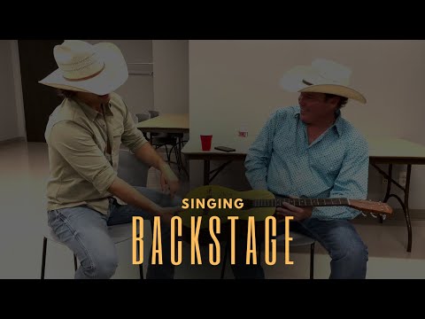 Randall King singing backstage with Clay Walker!