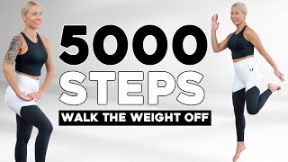 5000 STEPS WORKOUT Fast Walking For Weight Loss No Jumping Knee Friendly Fat Killer Cardio