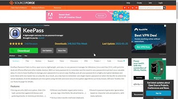 KeePass is a free open source password manager