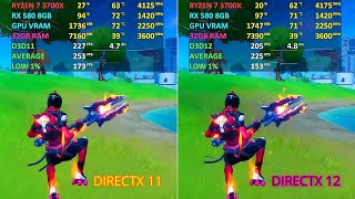 Fortnite Season 15 - DIRECTX 11 vs. DIRECTX 12 | RX 580 8GB + Ryzen 7 3700X | Low Settings - 1080p