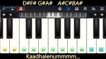 Kadhalenum Thervezhudhi Song Piano Notes Tutorial