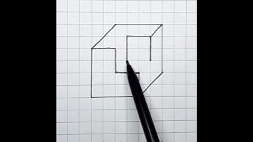 easy 3D cube drawing #viral#shorts #youtubeshorts#trending#siblingsklub