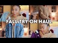 COMFY + AFFORDABLE fall try on haul (TJMaxx finds)! // Levi’s, Champion, American Eagle, Aerie