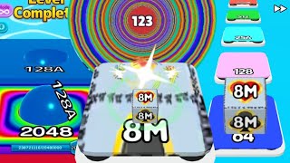 (high score 8M) Jelly Runner 3D Number Game vs Level Up Circles vs Ball Run 2048 Merge Number