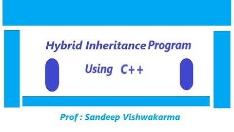 Hybrid Inheritance | Using C++