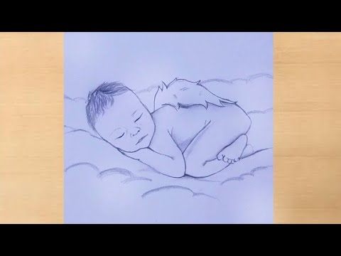 baby angel pencil drawings