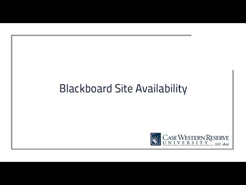 Blackboard Site Availability