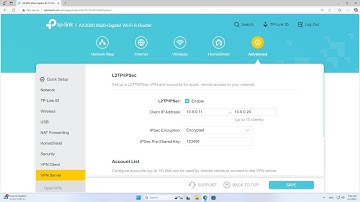 how to setup L2TP/IPsec VPN server on TP-Link Wi-Fi 6 Router