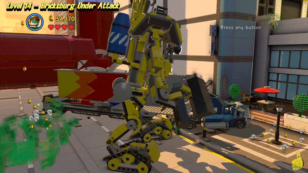 The Lego Movie Videogame: Level 14 Bricksburg Under Attack - FREE PLAY - (Pants & Gold Manuals)- HTG