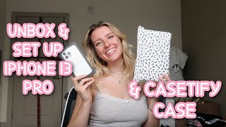 UNBOX & SET UP MY IPHONE 13 PRO WITH ME + NEW CASETIFY PHONE CASE