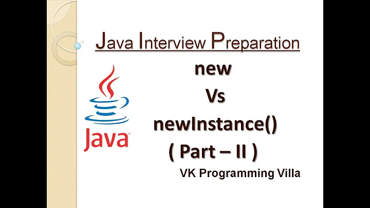 Difference between new Operator and newInstance() Method in java || Part - 2