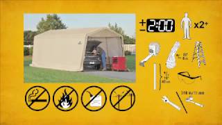 Shelterlogic Autoshelter Instant Garage - 15Ft.l X 10Ft.w, 1 38In. Frame, Sandstone, Model