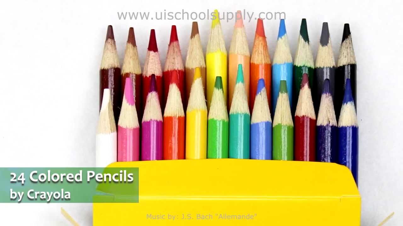 Download 24 Colored Pencils by Crayola 68-4024E - YouTube