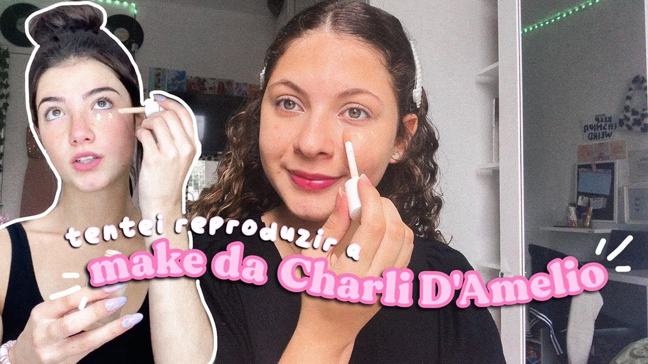 Tentei reproduzir a MAKE DA CHARLI D'AMELIO do tiktok - Como Fazer a Maquiagem da Charli D'Amelio