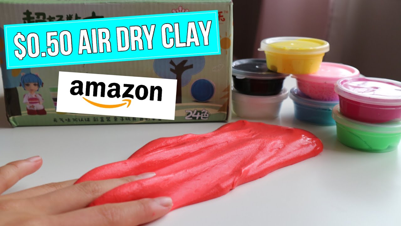 slime supply package cheap air dry clay from amazon youtube