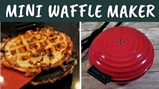 Crownful Mini Waffle Maker Chaffle, Egg Foo Young/Okomiyaki