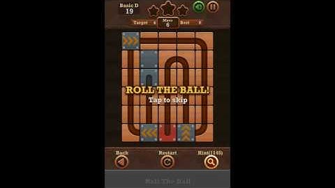 Roll The Ball Slide Puzzle 2 - Moves Basic D Level 19 Walkthrough