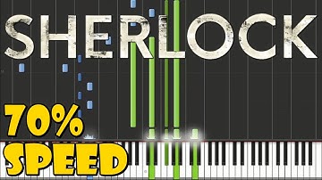 Sherlock BBC - Opening Theme | Piano Tutorial [70% Speed]