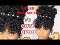 cute updo for natural hair|perm rod set using wetline xtreme gel(fail)
