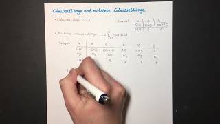 Codewortlänge und mittlere Codewortlänge | Informationstheorie
