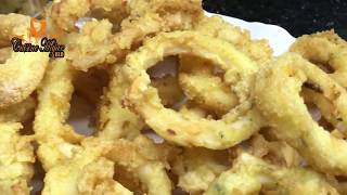 الكلمار المقلي المقرمش بطريقة المطاعم رطب من الداخل Calamars frits