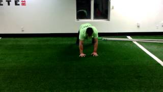 High plank lateral shuffle