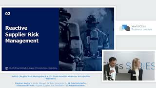 Proactive Supplier Risk Management at ZF | Stephan Becker & Francesca Brobeil | ZF