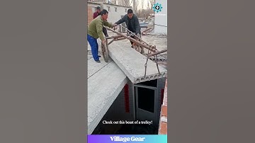 Construction Hack Level 1000! This Slab Moving Trolley is GENIUS! So Satisfying! #construction
