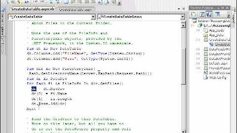 ASP.NET 2008 Using Visual Basic: Fill Data Table